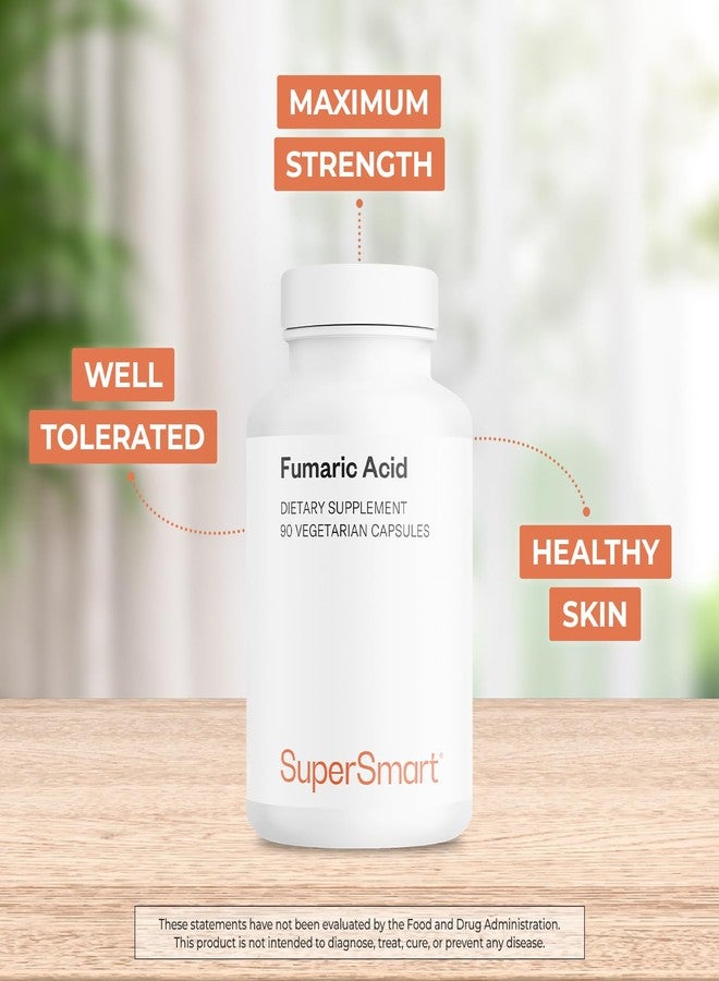 Supersmart - Fumaric Acid 500mg per Day (Maximum Strength) - Natural Supplement | Non-GMO & Gluten Free - 90 Vegetarian Capsules - Image 2